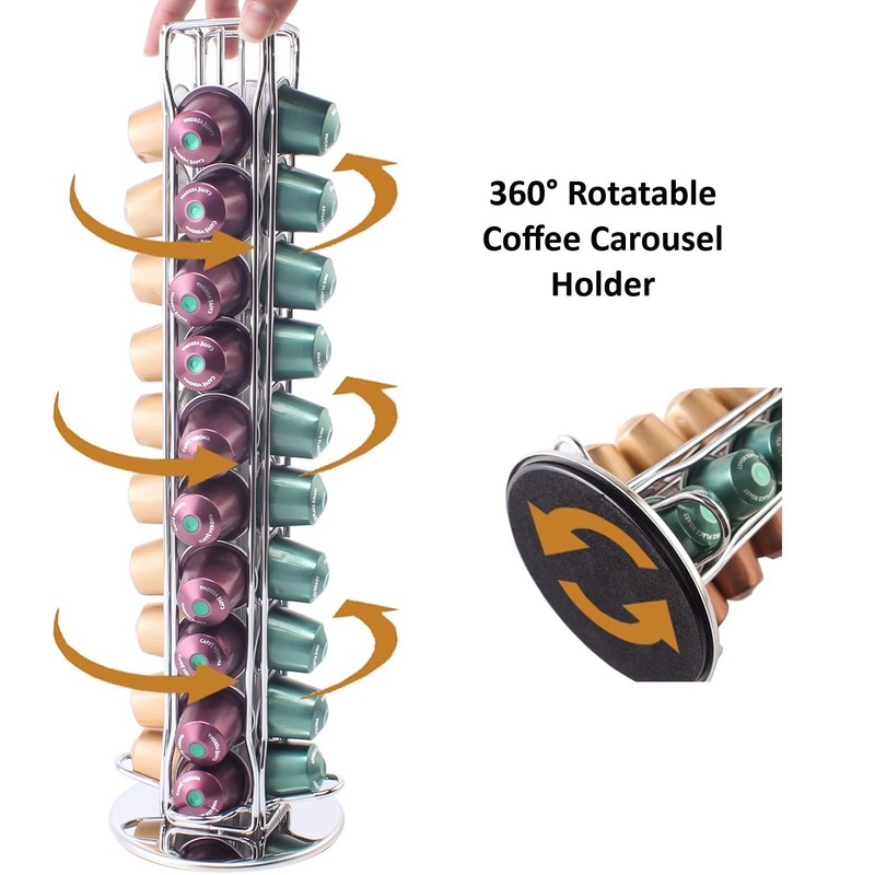 CARLA HOME Coffee Pods Holder Storage Compatible with 40 Pods,