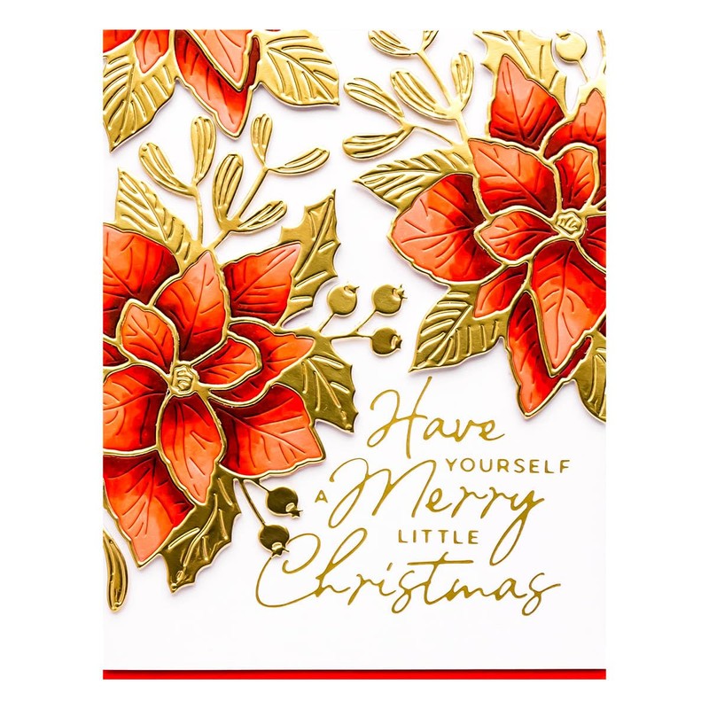 Spellbinders Poinsettia Bloom Etched Dies, Metal