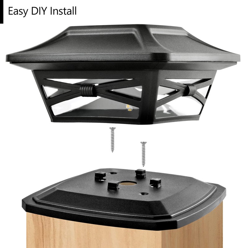 Davinci Lighting Flexfit Solar Outdoor Post Cap Lights - Includes