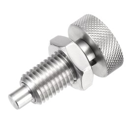 PATIKIL Spring Plunger with Knurled Handle, M16x2 Spring Return Knob Plunger 304 Stainless Steel Retractable Coarse Thread Index Plunger for Industrial Equipment