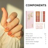 NAILOG Semi-cured Gel Nail Stickers (34 Pieces), Nail Seal Curing