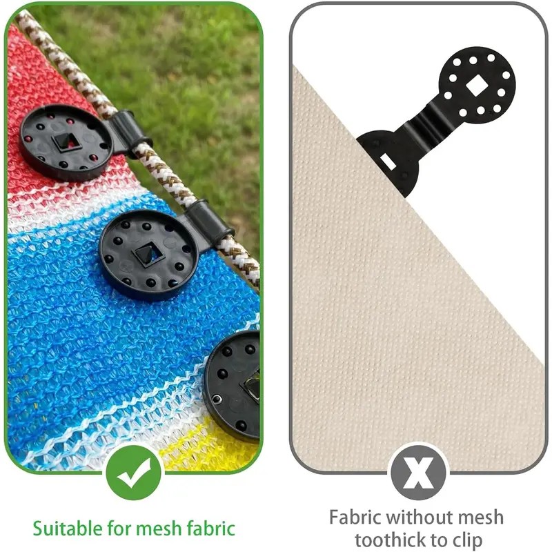 50PCS Heavy-Duty Awning Fabric Clips, Reusable Windproof Tarp and Garden