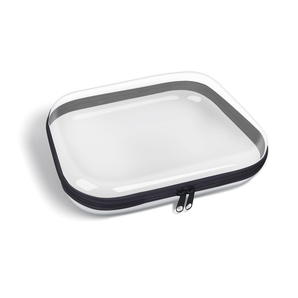 SXS LACONIC Clear Zipper Pouch, Hard Shell Case, Waterproof Transparent