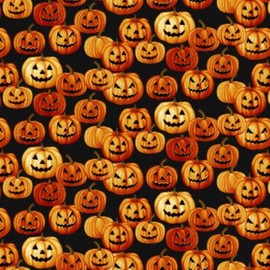 Henry Glass Haunted Village 2803 99 Black Jack-O-Lantern