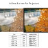 XGODY 84''-150'' Foldable Projector Screen 3D 16:9 Portable Outdoor Home