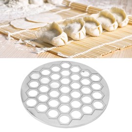 Ejoyous Pelmeni Form 37 Löcher, Aluminiumlegierung Pelmeni Maker Ravioli Formen Knödelmaschine Pilimeni Form Knödel Form Werkzeuge, Manuelle Teigtaschenform Klöße Dough Press (Silver)