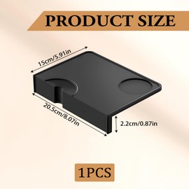 Tampermatte mit Kantenschutz, 20x15cm Silikon Kaffee Tamper Matte Stellplatz für Schützt Arbeitsplatte Kaffeeecke Anti-Rutsch und Wasserdicht Kaffee-Tampermatte Ideales Unterlage Kaffeemaschine