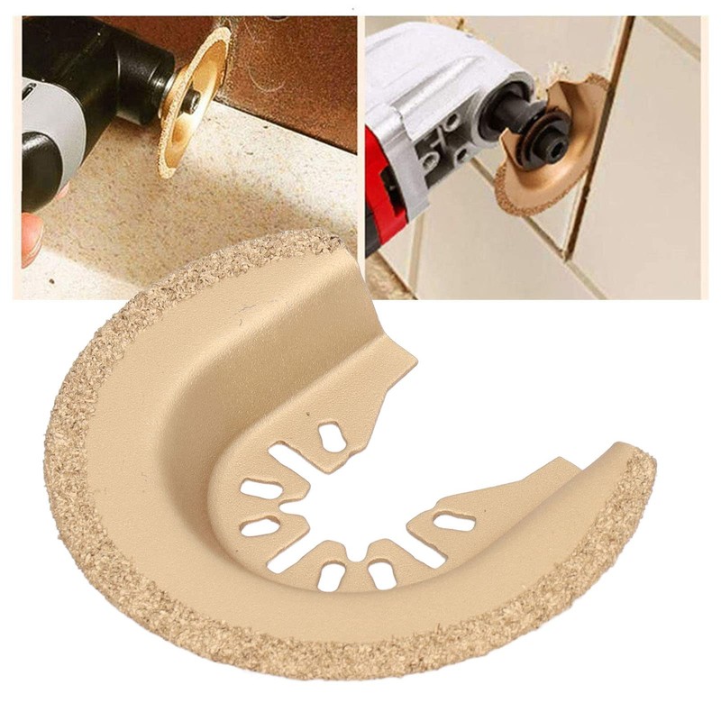 5Pcs Semicircular Oscillating Tool Blades, Diamond Carbide Oscillating Multi Tool