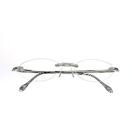 【軽量老眼鏡】エアリーダーソレイユ 紫外線99％以上カット アイマジン (度数+1.00, ブラックストライプ)