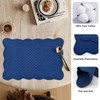 6 PC Quilted Placemats, 18"X13"Extra Large Cotton Placemats Set of