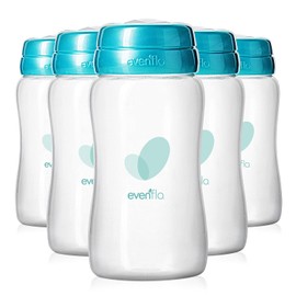 Evenflo Advanced - Botellas de colección de leche materna, 5 onzas, paquete de 6