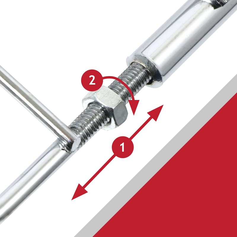 SPARES2GO Universal Extendable Adjustable Shelf with Locking Arms for All