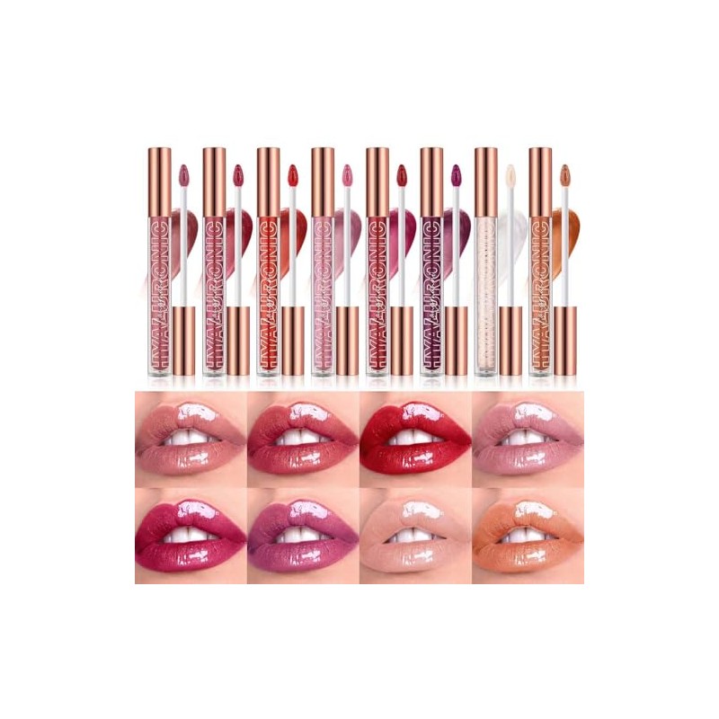 Brillo labial transparente con brillo, voluminizador, hidratante de alta calidad