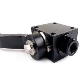 1/8" NPT Aluminium Brake Line Lock Shut Off Valve Fuel Flow Control Cut Off Valve Fitting Black