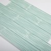 Lovdeco Light Green Water Wave Glass Subway Tile, 3 x