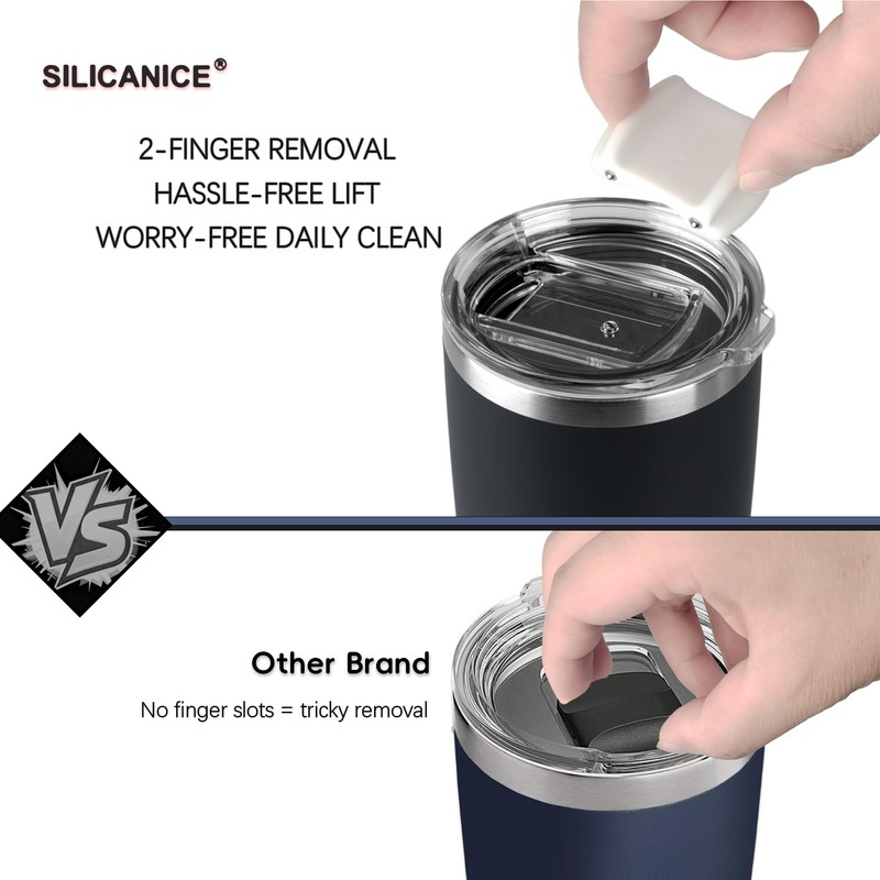 20oz Insulated Tumbler - Coffee Cup With Splash Resistant Detachable
