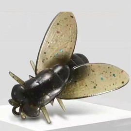 AIXXCUVQ 20pcs/Set Wild Fishing Bait Realistic Appearance for All Fish Species Lifelike Eyes and Legs ABS Micro Hook Soft Bait, Trumpet