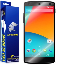 ArmorSuit MilitaryShield - Google Nexus 5 Screen Protector (Case Friendly) Anti-Bubble Ultra HD - Extreme Clarity & Touch Responsive Shield with Lifetime Free Replacements - Retail Packaging
