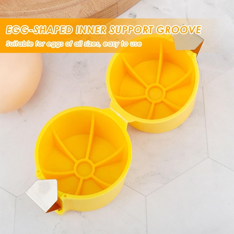 4-Piece Egg Shell Opener, Egg Separator, Egg Shelling Tool, Portable