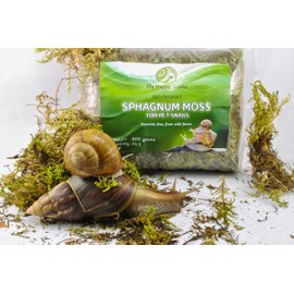Dried Green Sphagnum Moss - Capacity 600 Cubic inches, Weight 10 oz - Great for Pet Land/Garden Snails or Reptile