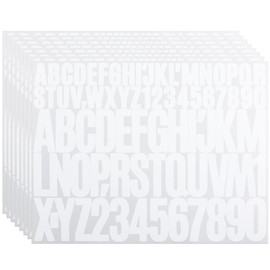 1 Inch & 2 Inch Letter Number Stickers, Luenhego 624 Pieces Capital Alphabet Numbers Punctuation Stickers for Scrapbook, Mailbox, Crafting, House Number - White