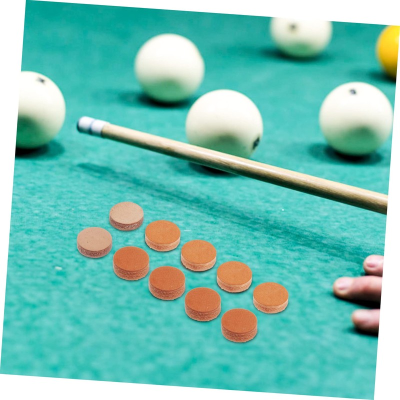 BESPORTBLE 2sets Billiard Tip Head Leather Pool Tips Pool Necessity