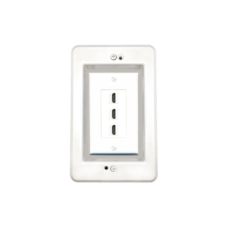 RiteAV in-Wall Cable Management Kit Recessed Outlet 3 HDMI Wall