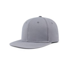 Zylioo S/M/L/XL/XXL/3XL Snapback Baseball Cap for Large / Small Head, Flat Bill Baseball Cap, Sun Protection Running Caps, Grey (Grey), S