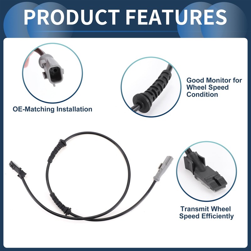 INFINAUTO ABS Wheel Speed Sensor Rear Left ABS Sensor Anti-lock