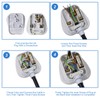 13Amp Plug, 3 Pin Plug UK with Cord Grip Rewireable