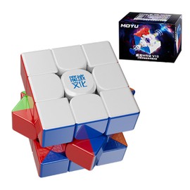 Moyu WRM V10 Maglev Speed Cube, 100 Magnets Magnetic Magic Cube 3 x 3, Moyu v10 Puzzle Cube Suitable for Competition Training and Birthday Gifts (Ball - Core Maglev UV Version)