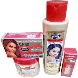CareTone Set—Lotion 500mL + Beauty Soap 200g + Cream jar 260g + Lightening Serum