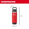 Milwaukee Packout Thermal Bottle 709 Ml (Red) - 48-22-8396R