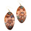 Flame Painted Copper Oval Earrings