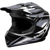 Raider 2131915 GX3 Unisex-Child MX Off-Road Helmet (Black/Silver, Youth Large)