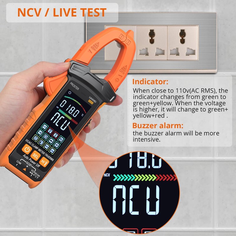 Proster Digital Clamp Meter - 600A DC AC Current 600V