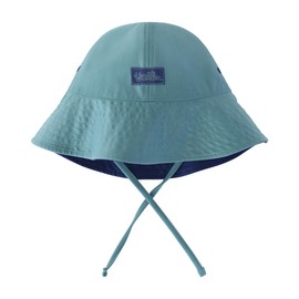 UV SKINZ UPF50+ Baby Boys Reversible Sun Hat - Washed Navy/River - 2T