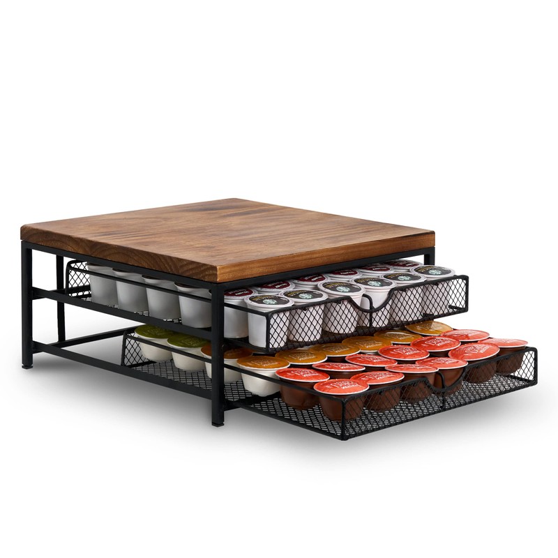 NHZ Coffee Pod Drawer Holder for K cup, 2-Tier Coffee