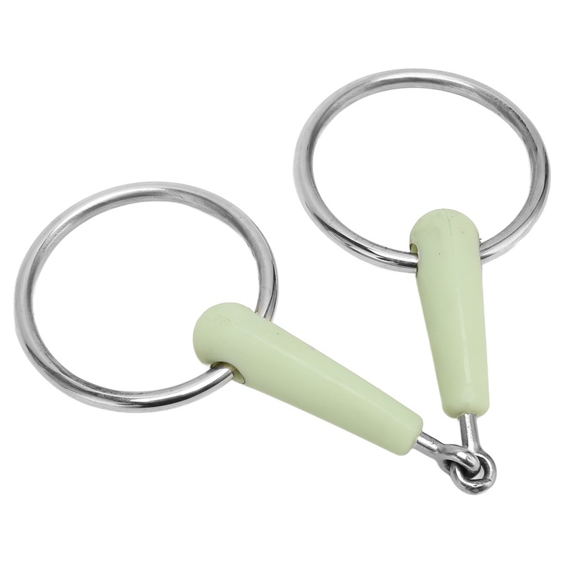 Horse Snaffle Bit Rubber Wrapped Stainless Steel Loose Ring Horse