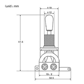 Supertool 3 Way Guitar Toggle Switch Plastic Short Straight Guitar Pickup Black Tip Selector Switch for LP Style Electric Guitar
