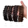 Wide Braided Headband with Teeth Synthetic Hair Headband High Elasticity