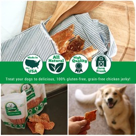 Lucky Premium Treats Chicken Jerky Bits and Strips – Chicken Jerky Treats Made with Sliced, All Natural Lean Dehydrated Chicken Breast (7 oz)