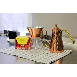 TSUBAME &amp; Kalita #52203 Pour-Over Coffee Pot, Narrow Spout, Copper, 23.7 fl oz (0.7 L), Drip Pot, Coffee Kettle, Can Be Used Over A Flame, Made in Japan, For Coffee Shops, Cafes