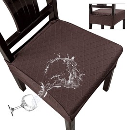Genina Waterproof Seat Covers for Chairs Seat Covers for Dining Room Chair Slipcovers Kitchen Chair Covers Dining Chair Covers