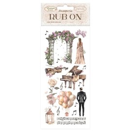 Stamperia International KFT Stamperia Rub On 10.16 cm x 21.6 cm Romance Forever Arch, Multicoloured, 10.16 x 21.6 cm