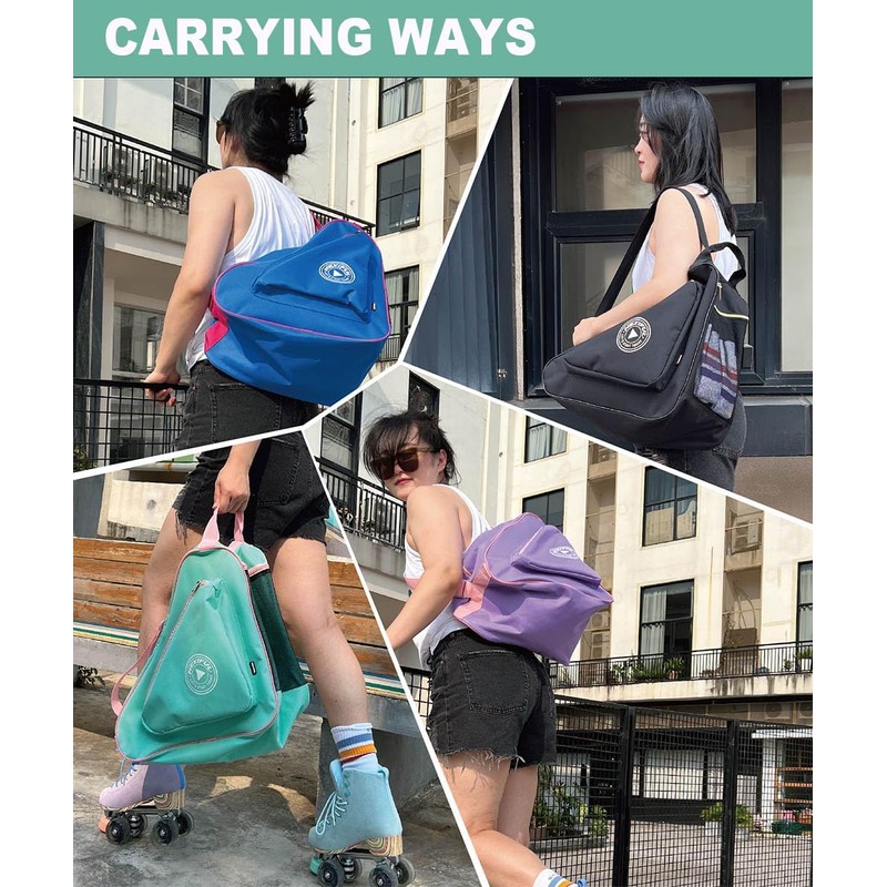 HEXIFUL Skate Bag to Carry Ice Skates, Inline Skates, Roller