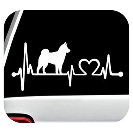 Shiba Inu Heartbeat Lifeline Dog Decal Sticker