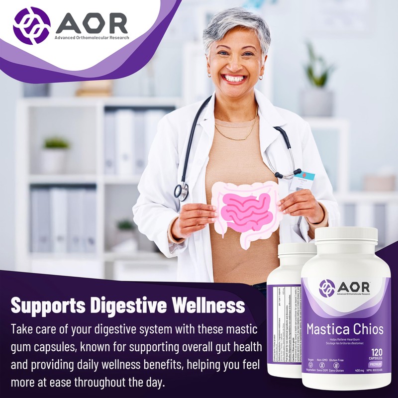 AOR AOR Mastica Chios 400mg Vegan Capsules, 120 Count 40-Day