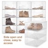 Jiuguva 24 Pcs Shoes Storage Set Plastic, 12 Clear Stackable