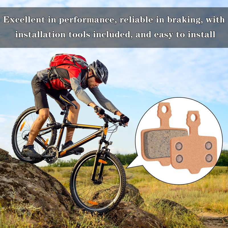 Gulfmew 4 Pairs of Brake Pads Bicycle Disc Brake Pads